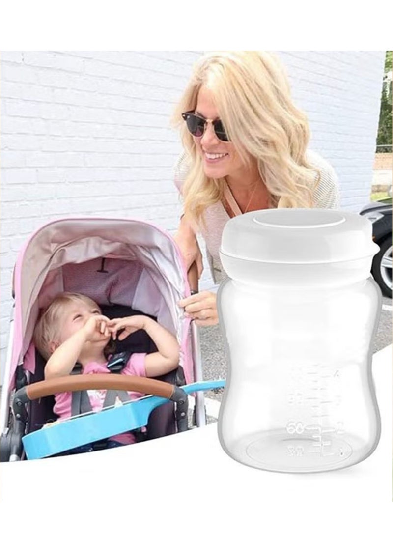 بينكو ٣ زجاجات لتخزين حليب الأم مع أغطية محكمة الإغلاق، سعة ١٥٠ مل (٥.٣ أونصة)، مثالية لتخزين حليب الأم في الثلاجة، بديل لأكياس تخزين حليب الأم، مستلزمات الرضاعة الطبيعية - Image 4